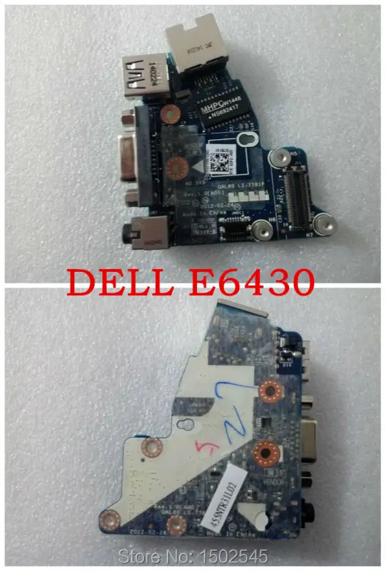 Placa de áudio para laptop original dell latitude e6430, usb, 5 peças, original