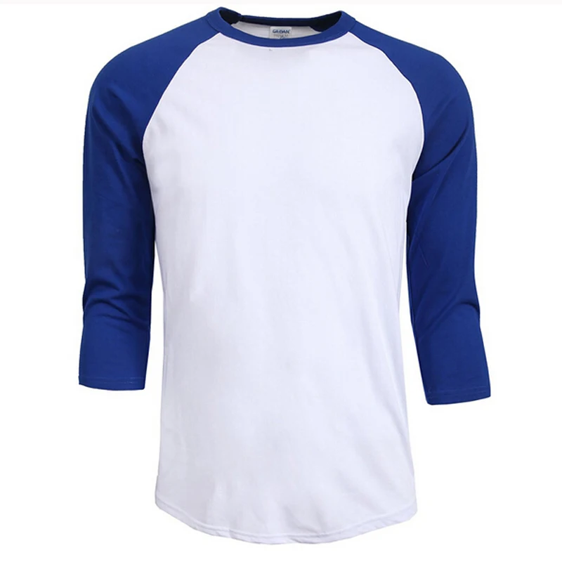 New Fashion T Shirt Men Design O-Neck T-shirt Men\'s Casual 100% Cotton 3/4 Sleeve Tshirt Hot Sale Raglan Jersey Shirt Man Tops