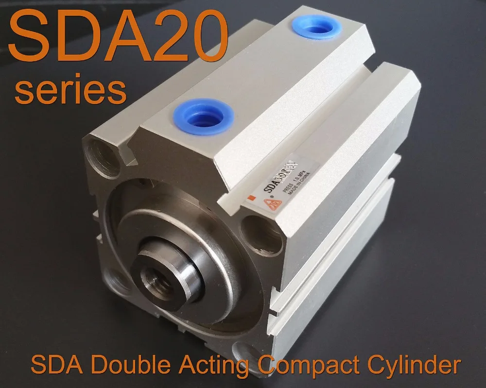 

High Quality SDA20 Series Pneumatic Double Acting Compact AIR Cylinder SDA20- 55mm 60mm 65mm 70mm 75mm 80mm 85mm 90mm 95mm 100mm