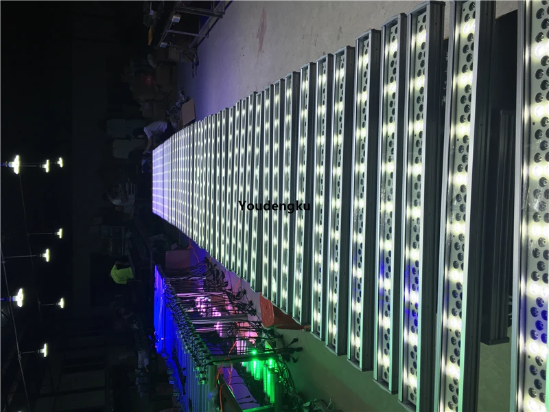 8 pieces outdoor Square led wall light rgbw led strip bar light rgbw dmx 72* 3w wall washer