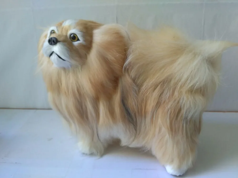 simulation pekingese dog model polyethylene&furs large 32x13x24cm dog handicraft,home decoration toy d2772