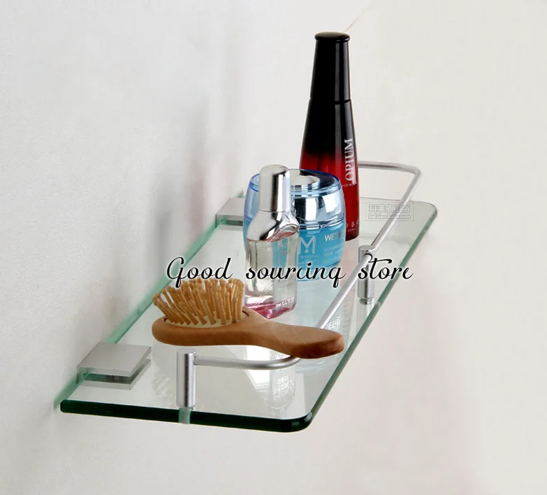 20 25 30 35 40 45 50cm single tier wall toilet glass bathroom shelf