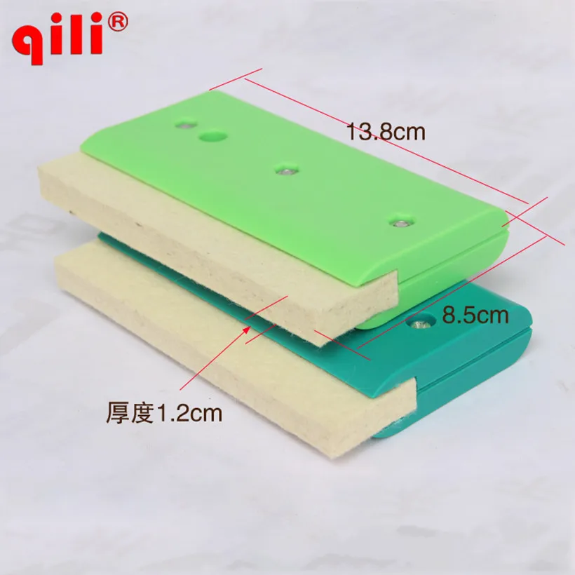 Qili Wool Sscraper Blades Single Side Wool Squeegee Tool  Squeege Car Wrap Tool white Squeegee Fiber Wrapping Scraper Tools