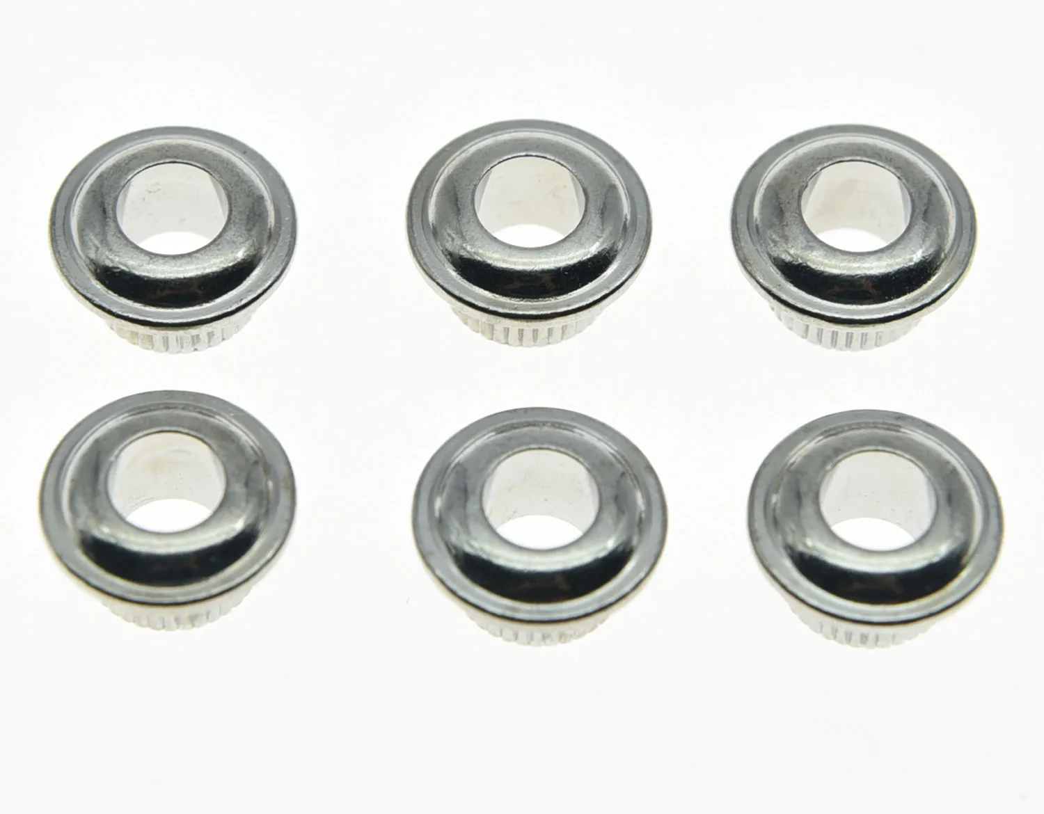 KAISH 30x Chrome 10mm Metal Vintage Guitar Tuner Conversion Bushings Adapter Ferrules