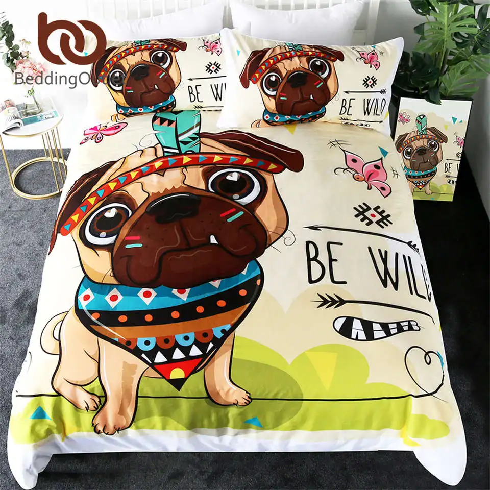 

BeddingOutlet Pug Duvet Cover Queen Set 3 Pieces Tribal Aztec Bedding Set Geometric Pattern Ethnic Arrow Brown Green Bedspreads