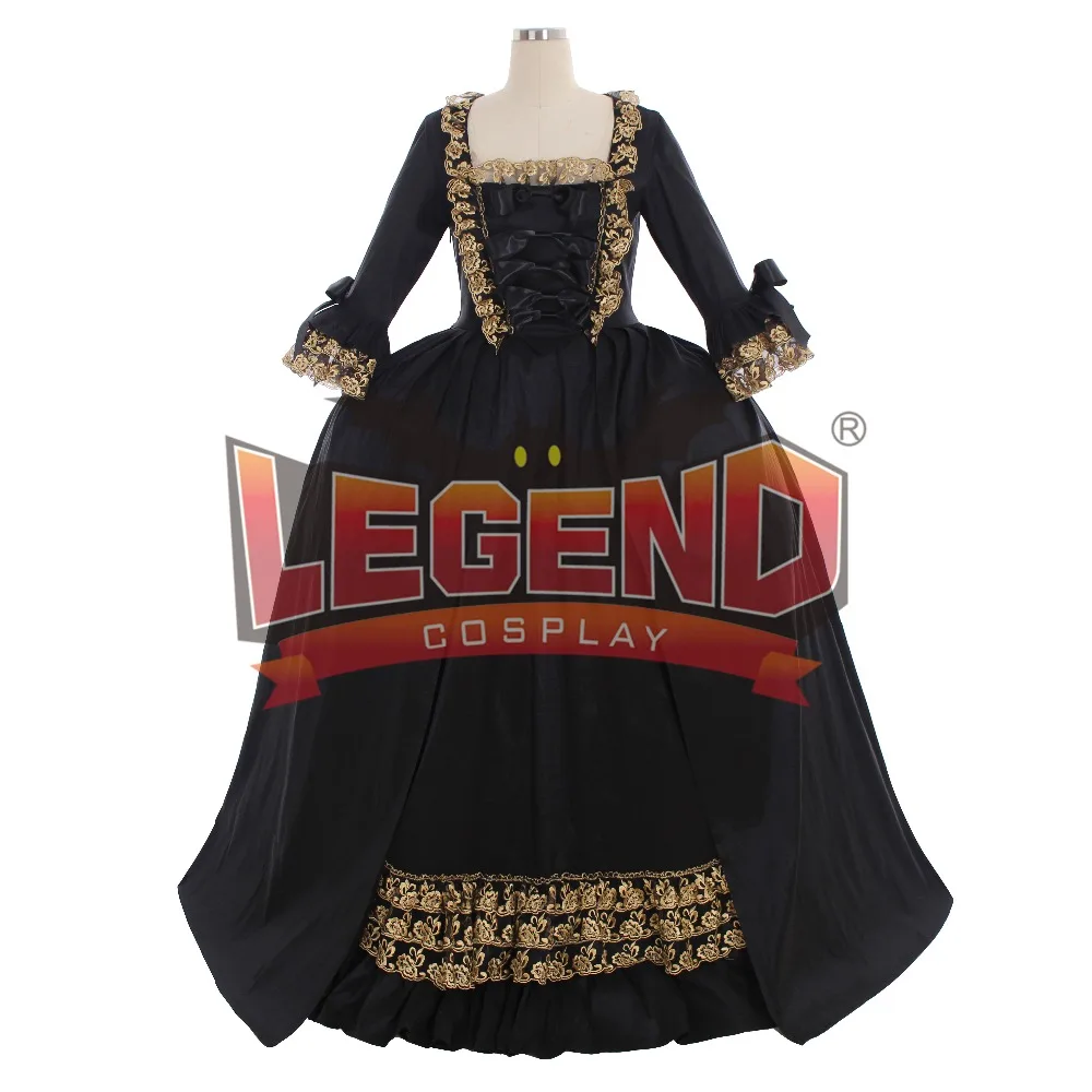 

Marie Antoinette Gown Dress Rococo 18th Century black Gown dress cosplay costume custom made