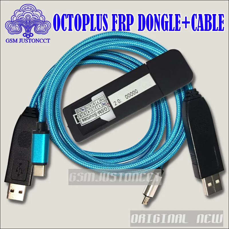 Octoplus FRP tool dongle with Octplus FRP UART cable 2 in 1 set ( Micro + type C cable ) for Samsung, Huawei, LG, Alcatel, Motor