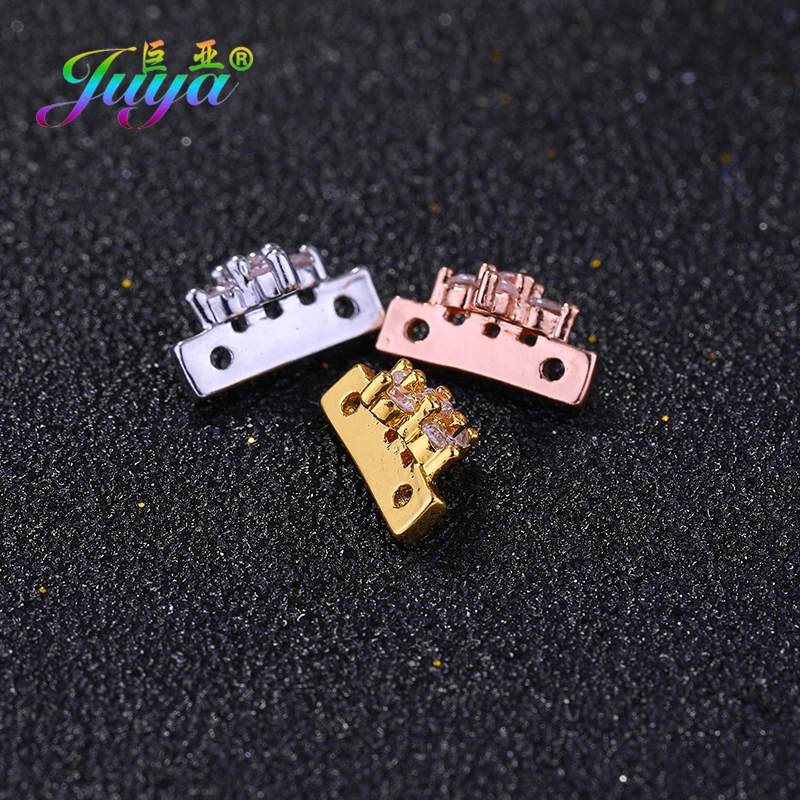 

Juya DIY Beading Jewelry Copper Spacers Handmade Decoration Hole Spacer Bars For Pearls Jewelry Making Components Supplies