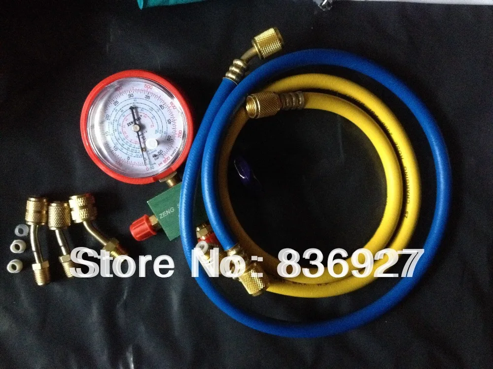 CT-488 Gauge and valve 2PIECES PIPES AND 3 ADAPTERS SET