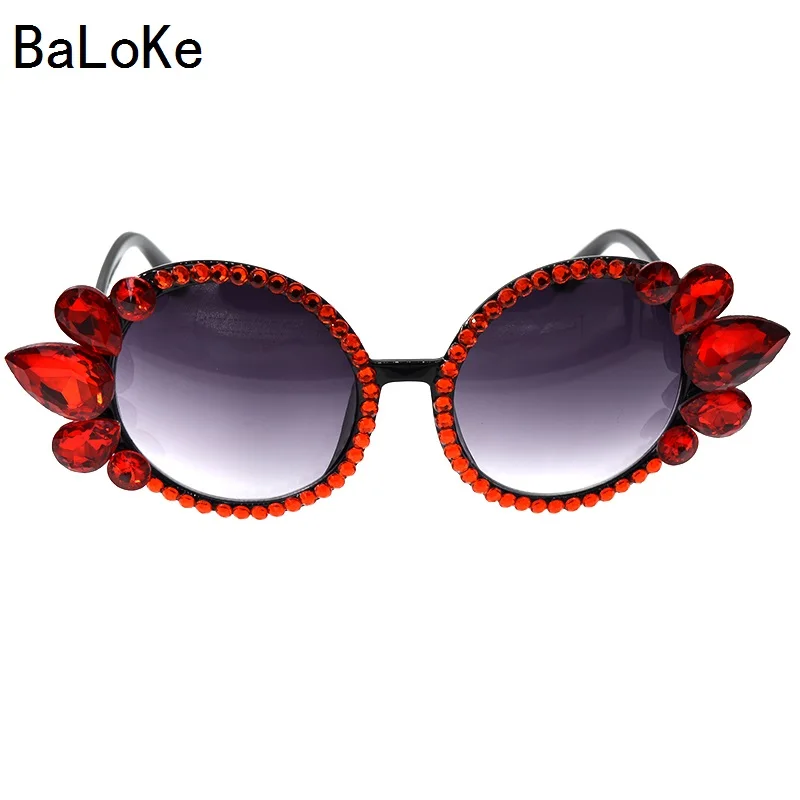 Baroque Fashion charm rhinestones cat eye sunglasses women brand designer oversize cat eye ladies party black eyewear