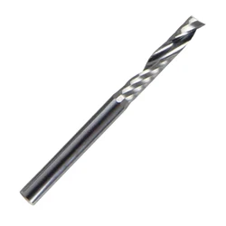 HUHAO Single Flute CNC Router Bits One Flute Spiral End Mills Carbide Milling Cutter Spiral PVC Cutter