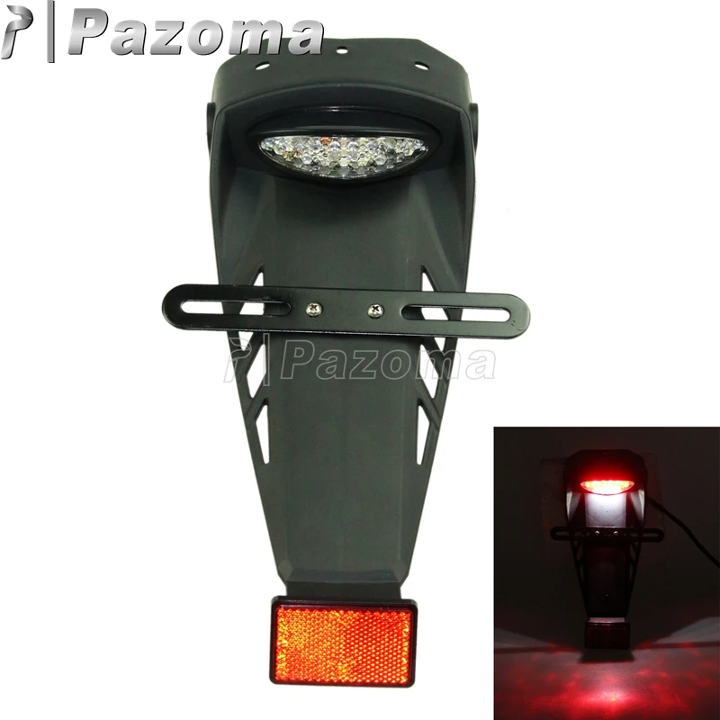 Motorcycle LED Tail Light Enduro Trailbikes Rear Fender Number Plate Holder For BMW Kawasaki Honda KLX450R G450 XR400 CRF250 450