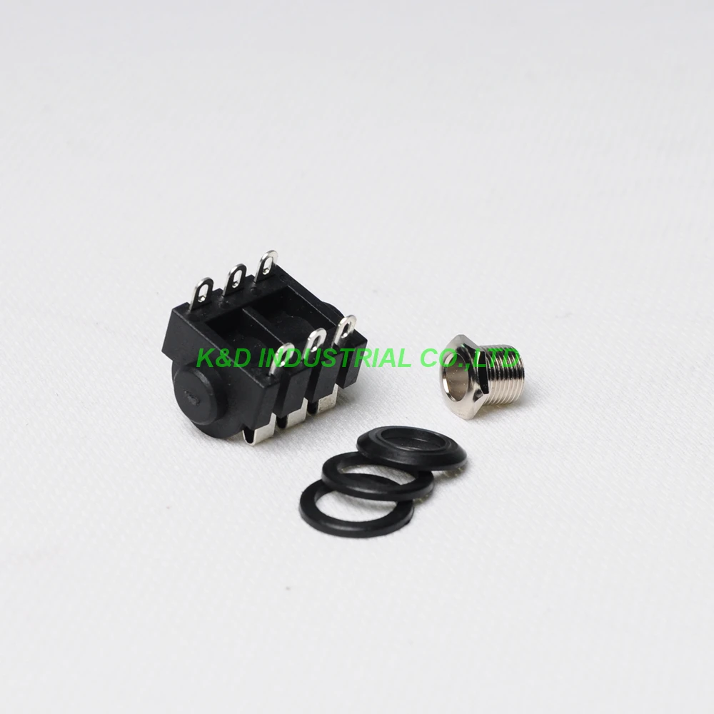 Tubo de Audio para auriculares, conector para teléfono de 1/4 pulgadas, 6,35, 6 pines, amplificador de guitarra estéreo, 10 Uds.