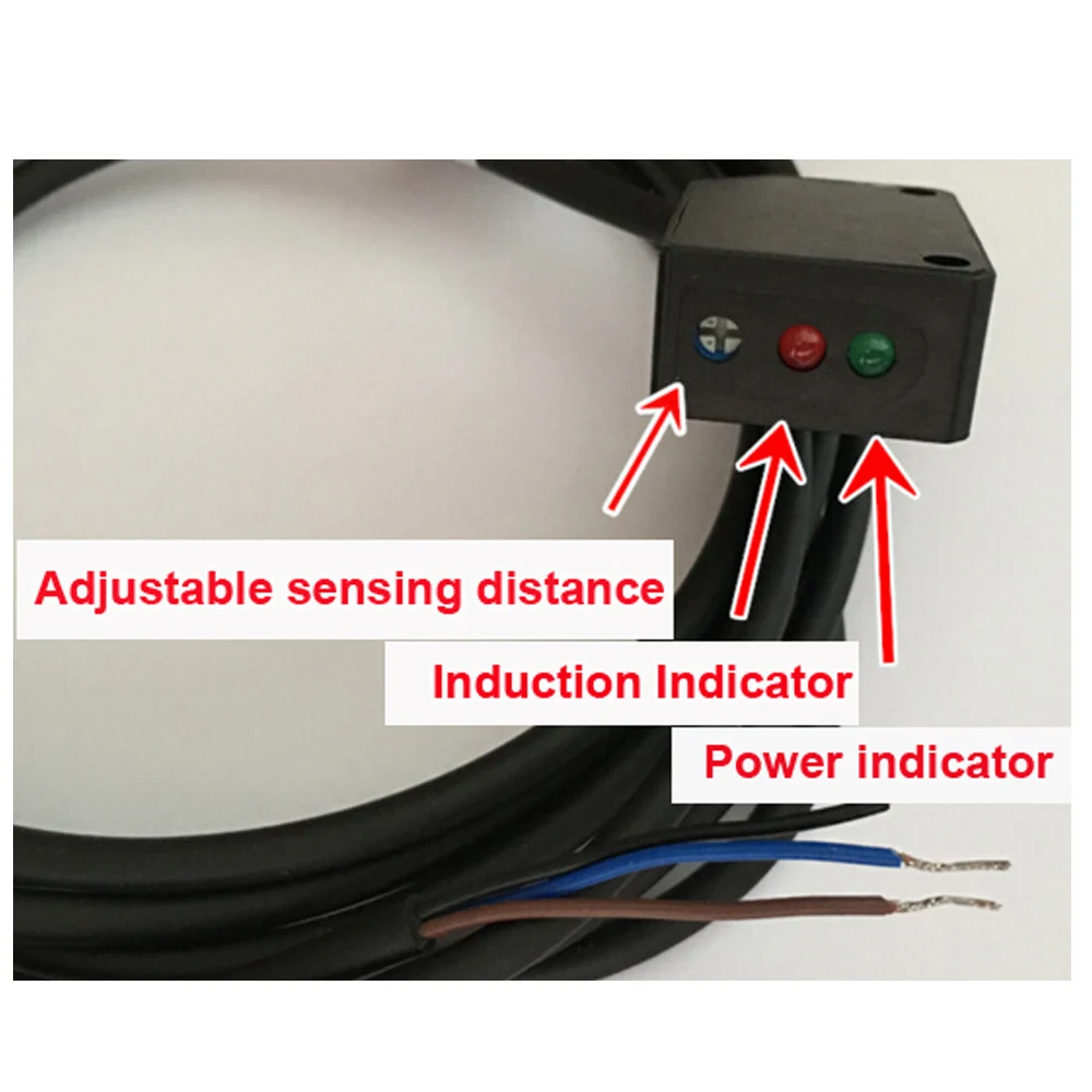Visible Laser JR31-20N Photoelectric Switch Sensor Diffuse Reflection Infrared Normally Open DC24V Adjustable