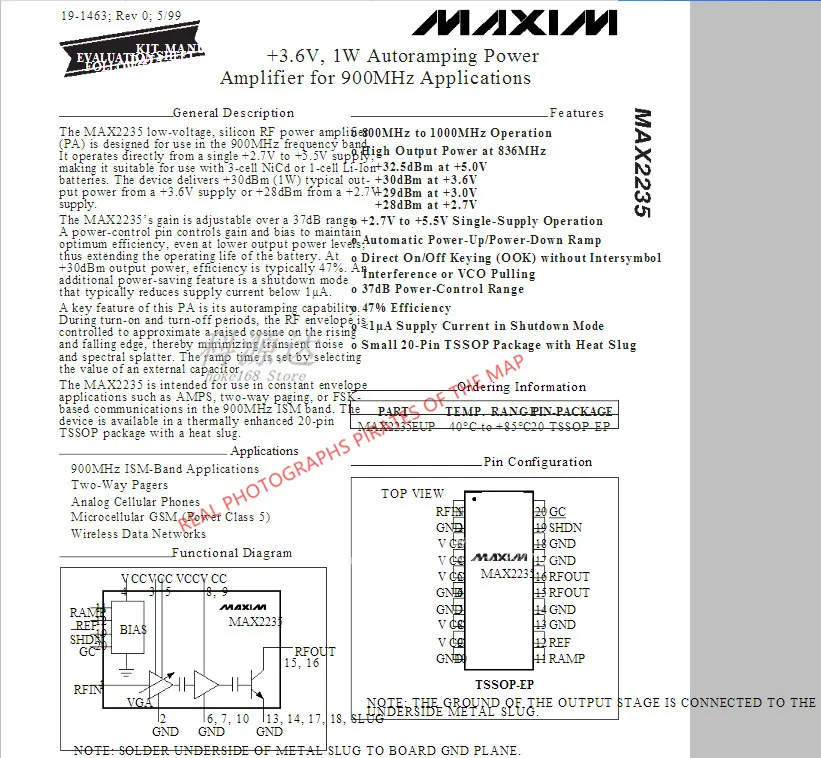 5 Buah/Banyak MAX2235EUP TSSOP20 MAX2235 Di Saham
