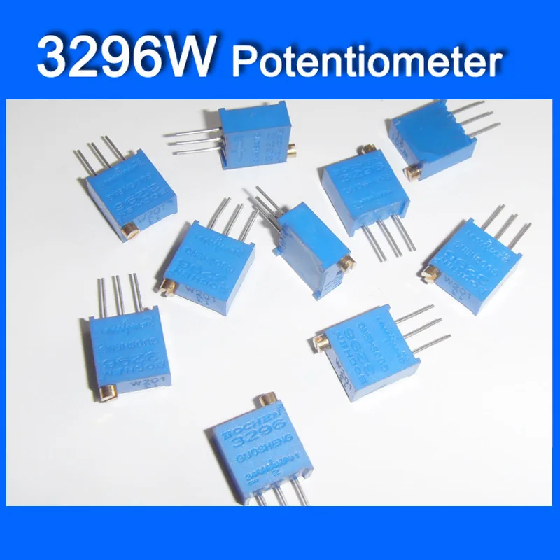 50pcs/lot 3296W 103 10K  Trimpot Trimmer Potentiometer High Precision 3296 Variable Resistors