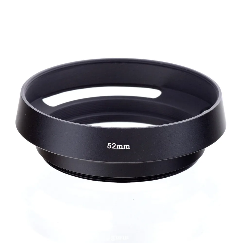 Metal Vented Lens Hood 37mm 39mm 40.5mm 43mm 46mm Screw-in Lente Protect + Lens Cap For Leica Canon Nikon Sony Olympus DLSR