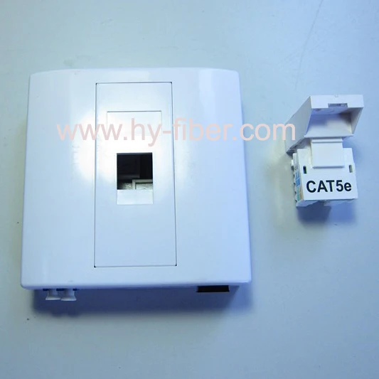 FTTH Wall Outlet Terminal Box without Adapter, CATE5 Module,Junction Box,86x86mm, Desktop Fiber Optical Face Plate