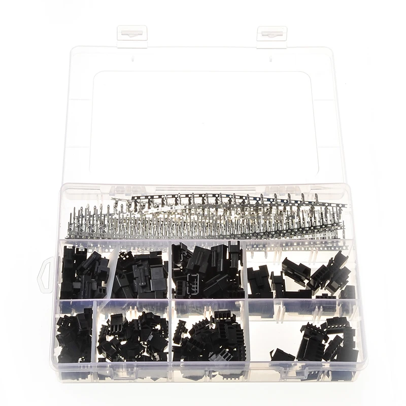 520PCS Wire Connectors Jumper Pin Housing Header Crimp With Hook Kit 40 Sets Male Female XHPX 2/3/4/5J 2.54MM