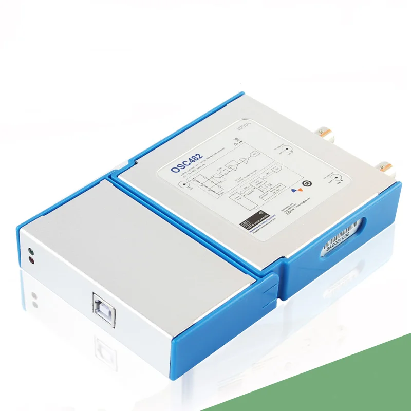 2 Channel OSC482 PC Virtual Digital Handheld Oscilloscope 20Mhz Bandwidth 50MSps sampling data with probe USB cable