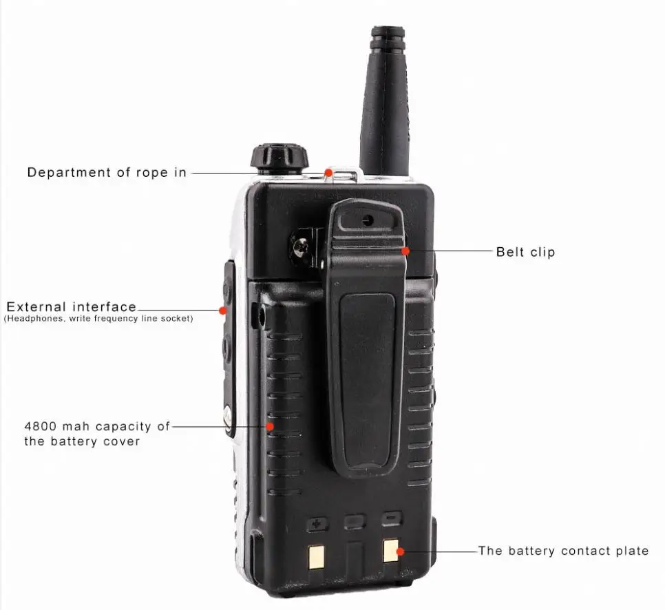 Imagem -04 - Baofeng-rádio fm com Bateria de 4800mah Alta Potência 8w Uvb2 Plus para Carro Transceptor Banda Dupla Vhf Uhf Telefone Móvel