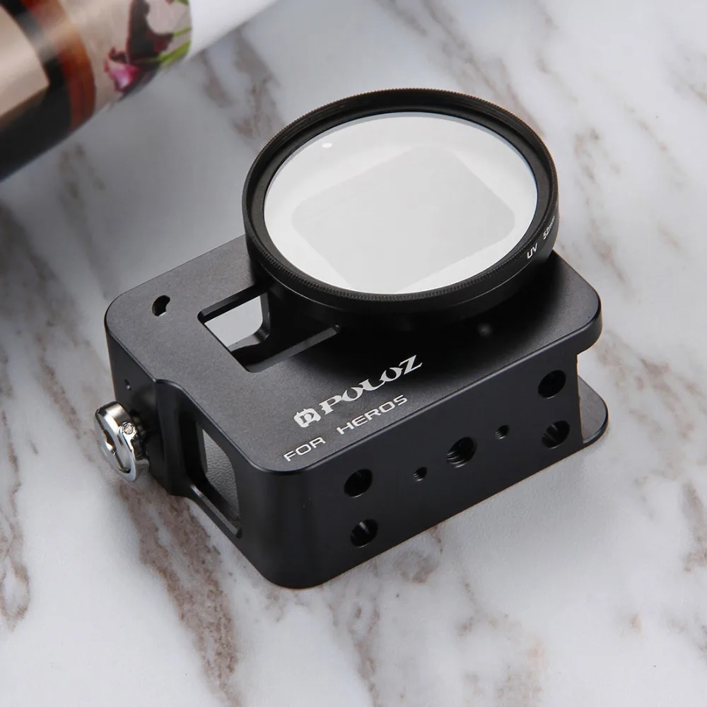 New aluminum alloy Protective Case Cover with 52mm UV filter for Gopro Hero 5 6 7Black Action Cameras Accessories