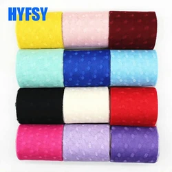 75MM 10 Yards/Roll Net Yarn Dots Gauze Ribbons Hair Bows DIY Crafts Handmade Accessories Clothing