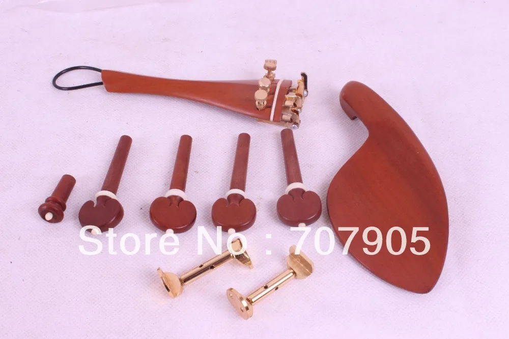 

4/4 violin jujube parts,tailpiece tuner peg chinrest endpin chinrest clamp #E31-1