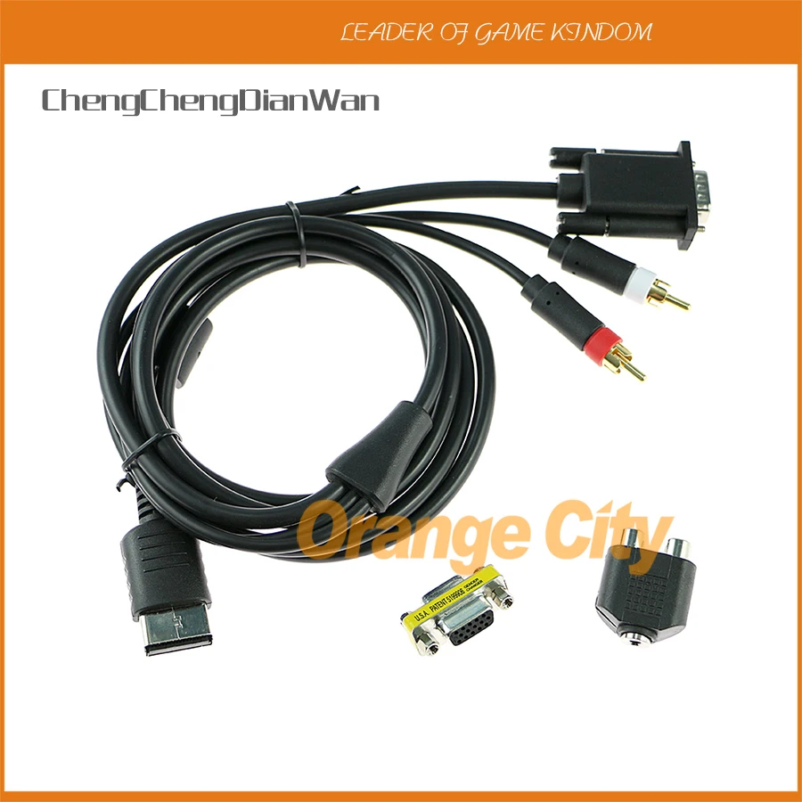 For SEGA Dreamcast VGA High Definition Cable RCA Sound Adapter HD box PAL NTSC