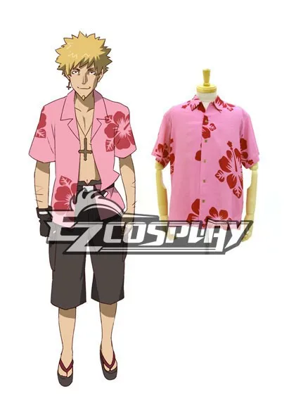 Bakemonogatari Oshino Meme design Aloha Pink Cosplay Costume  E001