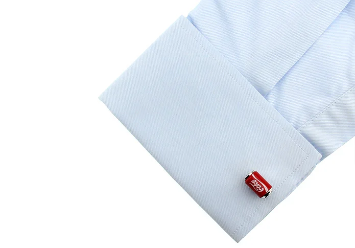 iGame Coke Cans Cuff Links Red Color Cola Design Quality Brass Material Cufflinks Wholesale & Retail