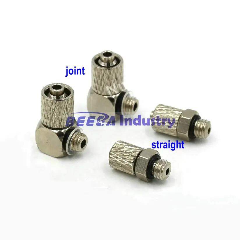 SMC Pneumatic Mini Micro Trachea Quick Coupler Thread Straight Elbow  4mm/6mm-Thread M5/M6