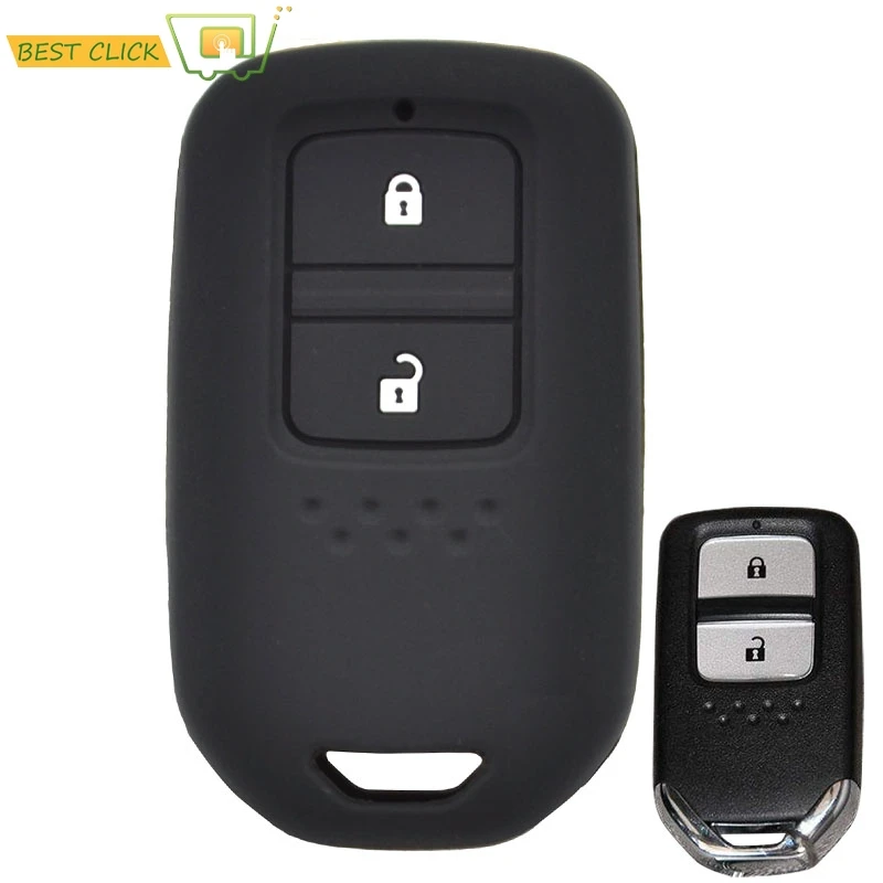 Silicone Car Key Case For Honda Fit HR-V Vezel Jazz City Civic Accord Odyssey Crosstour Cover Keyless Fob Shell Skin Holder