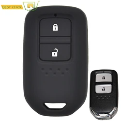 Silicone Car Key Case For Honda Fit HR-V Vezel Jazz City Civic Accord Odyssey Crosstour Cover Keyless Fob Shell Skin Holder