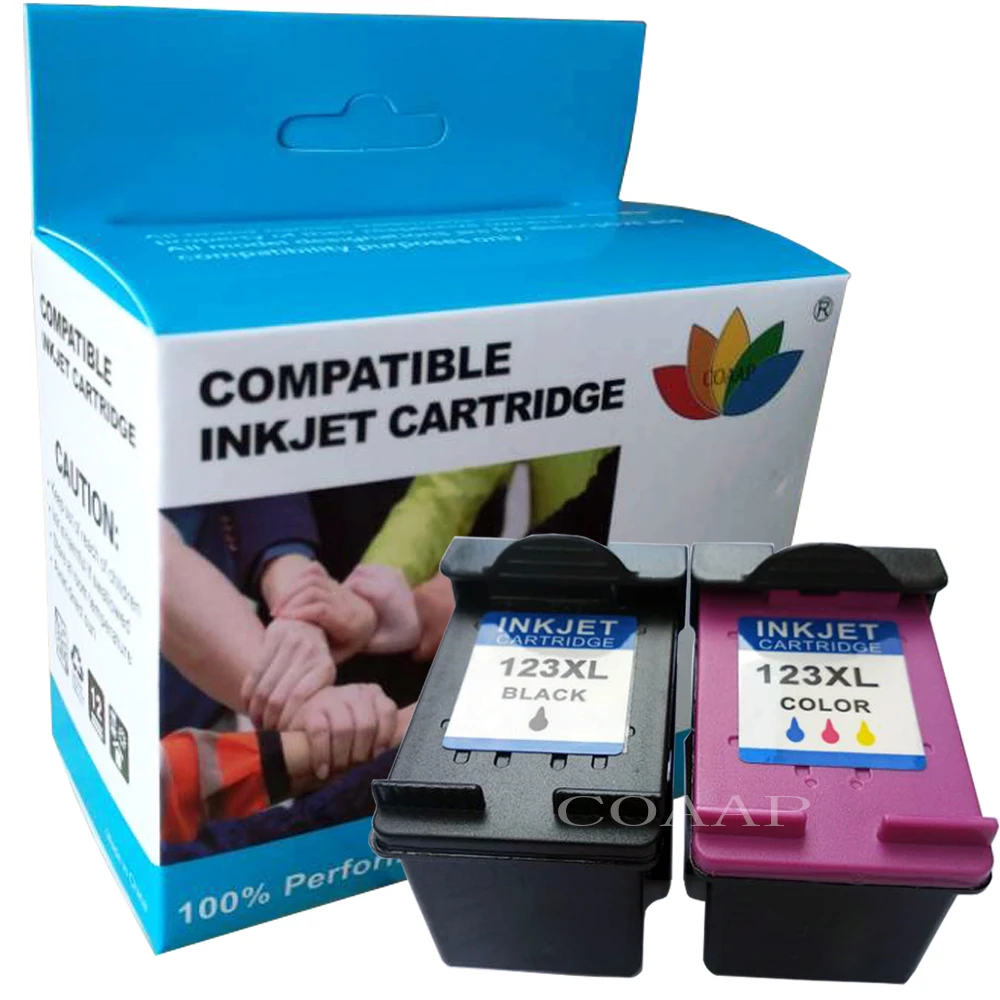 Refilled 123XL Ink Cartridges for HP Deskjet 1110 1111 1112 2130 2132 3630 3632 ENVY 4521 4522 4513 4520 Printer hp123