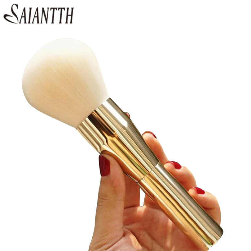 comfortable Italy brand makeup brushes Nano super soft thick dense hair gold metal maquiagem blush powder Kabuki make up brush