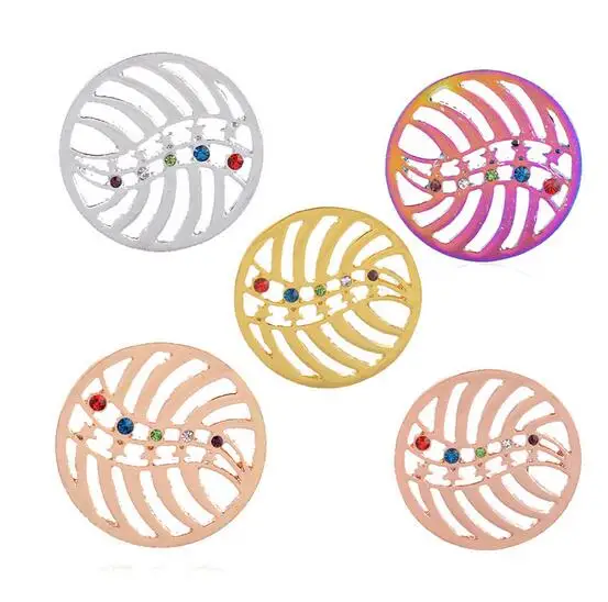 

2016 1pc sale leaf pattern my 33mm coin discs for 35mm coin holder pendant women jewelry gift