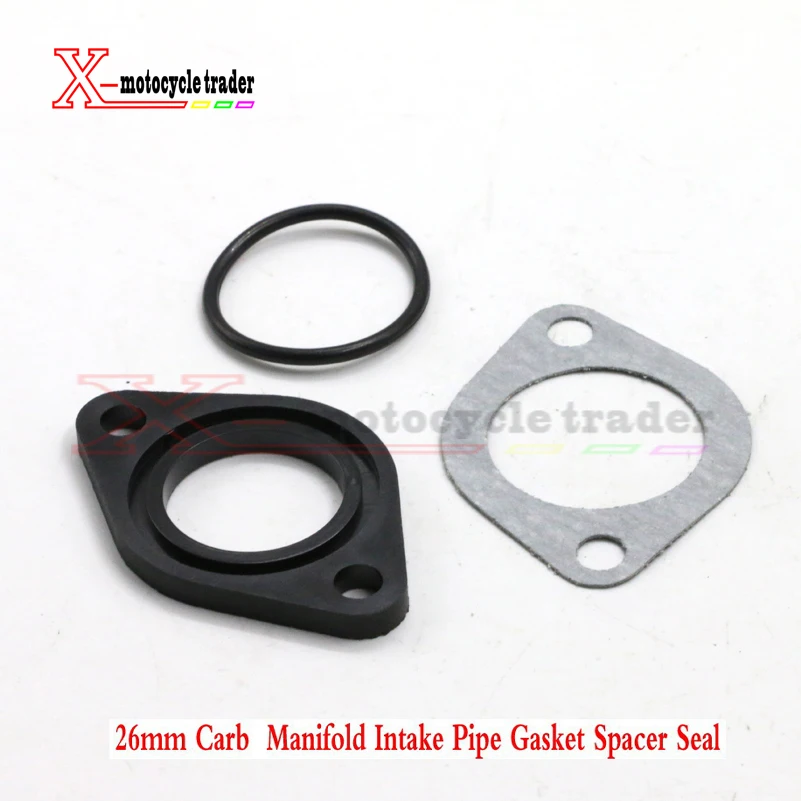 26mm/30mm Carb Carburetor Manifold Intake Pipe Gasket Spacer Seal for Pit Dirt Bike 110 125 cc CRF50 XR50 Pit Dirt Bike ATV Quad