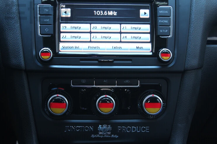 6 Stks/set Auto Duitsland Duitse Vlag Embleem Badge Sticker Interieur Decor Voor Golf 6/7 Nieuwe Polo Bora Lavida cc