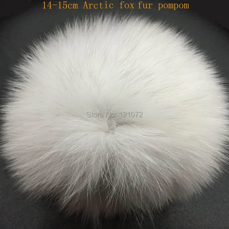 DIY Big Pom Poms Real Fox Fur Pompoms Pom-poms For Knitted Hats Cap Winter Beanies Scarves Natural Large Real Fox Fur Pom Poms