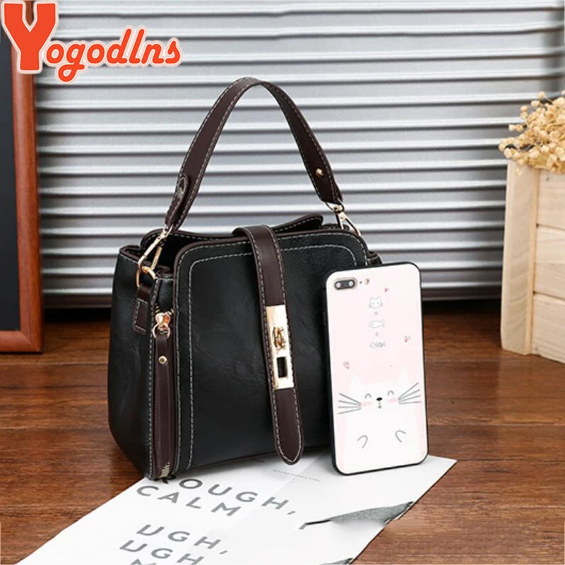 Yogodlns Fashion Women Bag Leather Handbags PU Shoulder Bag Small Flap Crossbody Bags for Women Messenger Bags vintage purse