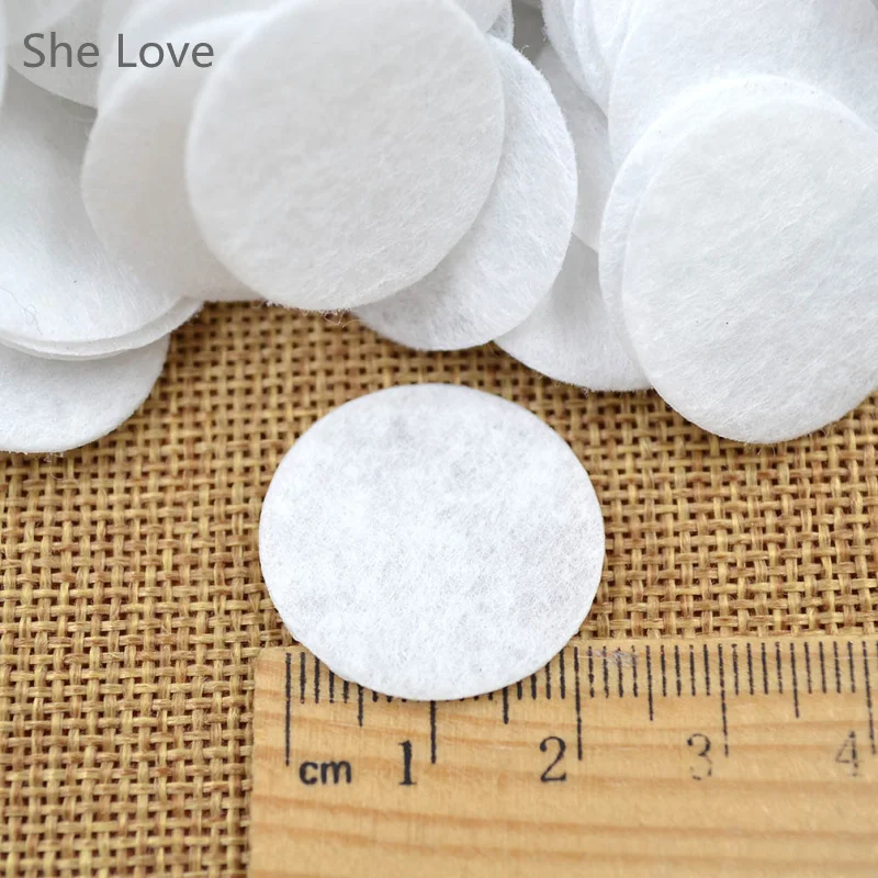 Chzimade 1000pcs 25mm White Felt Circle Die Cut Appliques DIY Cardmaking Craft Round Shape