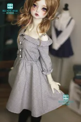 Robe à carreaux en coton noir pour poupées, vêtements de poupée BJD, sous-vêtements à la mode pour filles, 60cm, 1/3