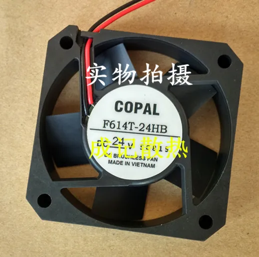 

COPAL F614T-24MB F614T-24MC F614T-24HB DC 24V 60x60x15mm 2-Wire Server Square Fan