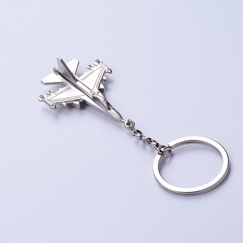 Metal F16 Fighter Plane Keychain Cool Battleplane Keyring For Military Fan 20pcs/Lot