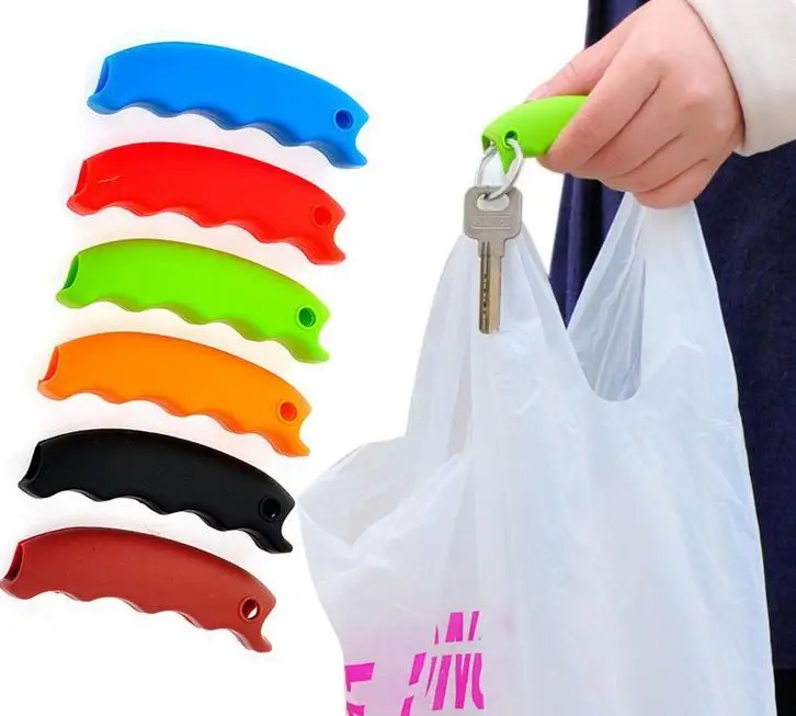 

Silicone Shopping Bag Basket Carrier Bag Carrier Grocery Holder Handle Comfortable Grip Grips Effort-Save Body Mechanics SN1591