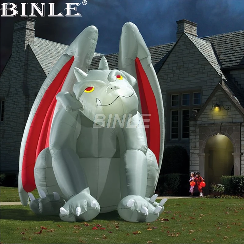 

Customized 12ft large inflatable gargoyle inflatable bat monster for halloween yard decoration