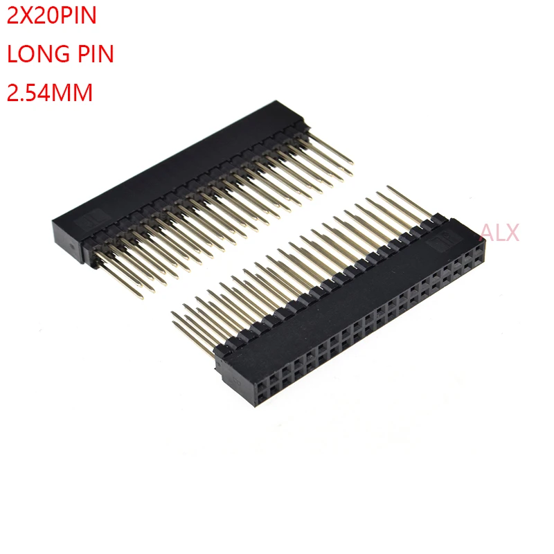 1/5Pcs 2x20 Pin Double Row Straight Female Pin Header 2.54mm Pitch Pin Long 12mm Strip Connector Socket 2*20 40P 2x20pin Pc104