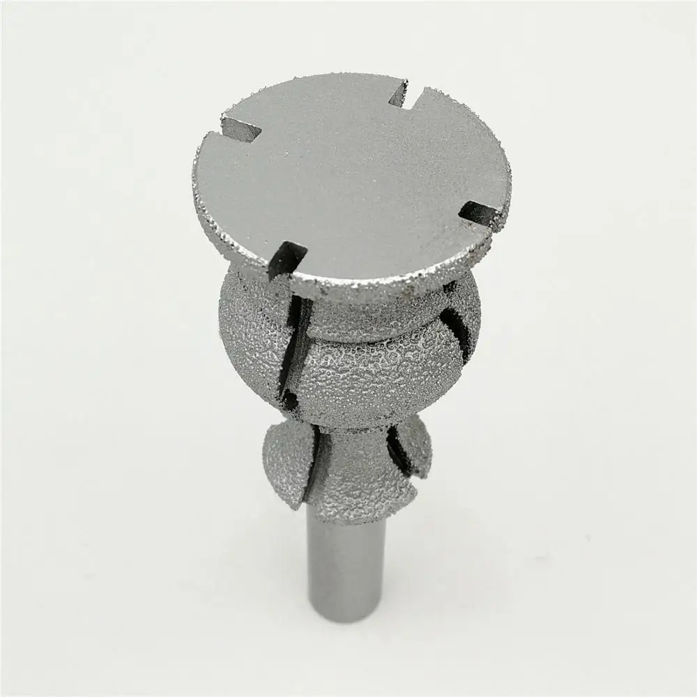 SHDIATOOL – fraises en diamant brasées sous vide, avec tige de 1/2 ", pour coupe de pierre, No.28, granit et marbre T1