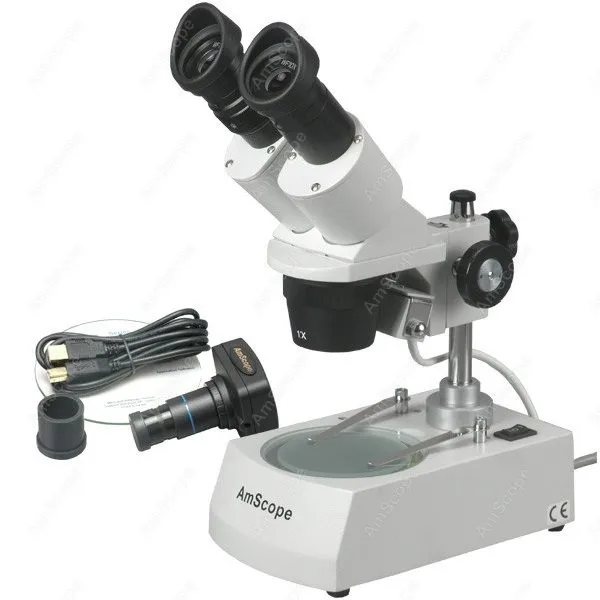 Forward Stereo Microscope--AmScope Supplies 10X-30X Forward Stereo Microscope + Digital Camera